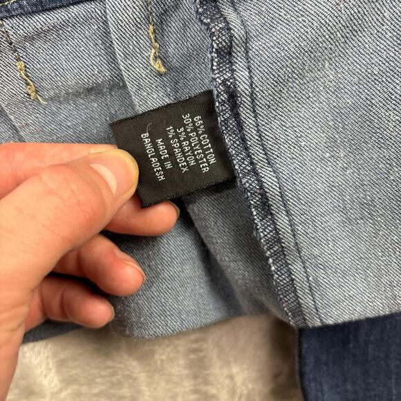 Baccini Western Distressed Women’s Casual Denim Jean Jacket Medium Streetwear - Picture 3 of 8